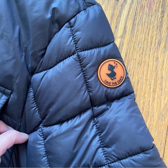NEW Save the Duck Men's Lightweight Packable Puffer Jacket Black Medium NWT - Picture 4 of 8